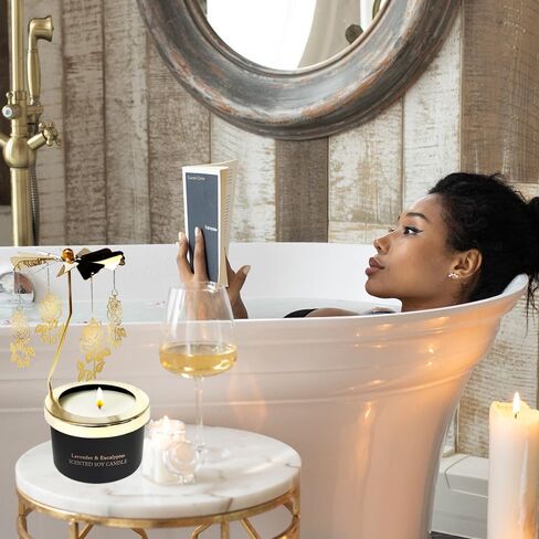 هدية عيد ميلاد للنساء، هدية فريدة من نوعها لشموع كعكة عيد الميلاد للأمهات والأخوات وأفضل الأصدقاء، هدية من الشموع المعطرة الدوارة لعيد الأم، وعيد الميلاد، وعيد الفصح، 6 أونصة. in Kuwait