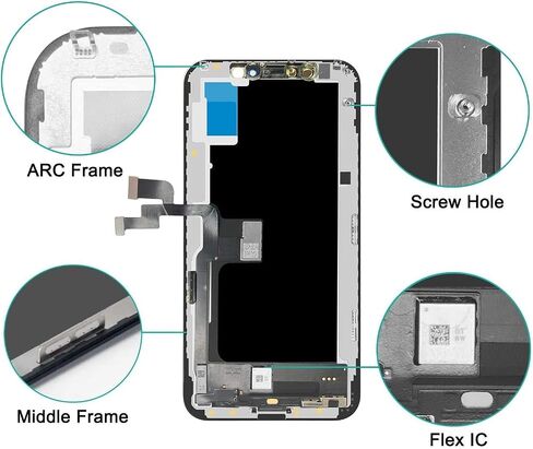 for iPhone Xs MAX Screen Replacement：6.5 Inch Digitizer Assembly with Screen Protector with Repair Tool Kit for A1921, A2101, A2102, A2103, A2104 in Saudi Arabia