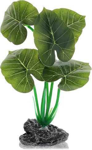 Fish Tank Accessories Betta Hammock Aquarium Decorations Artificial Plant Leaf Pad Fish Hides Decor Fish Tank Decorations with Plastic Suction Cup for Fish in Saudi Arabia
