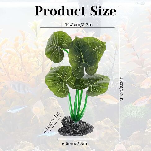Fish Tank Accessories Betta Hammock Aquarium Decorations Artificial Plant Leaf Pad Fish Hides Decor Fish Tank Decorations with Plastic Suction Cup for Fish in Saudi Arabia