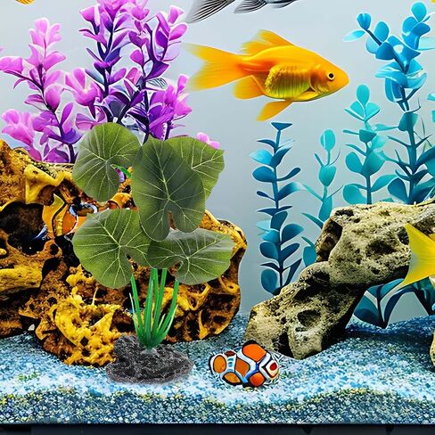 Fish Tank Accessories Betta Hammock Aquarium Decorations Artificial Plant Leaf Pad Fish Hides Decor Fish Tank Decorations with Plastic Suction Cup for Fish in Saudi Arabia
