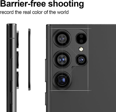 Camera Lens Protector for Samsung S24 Ultra Alloy Ring Camera Cover Lens Shield [Tempered Glass] [Case Friendly] [Premuim Metal] Purple one set in Saudi Arabia