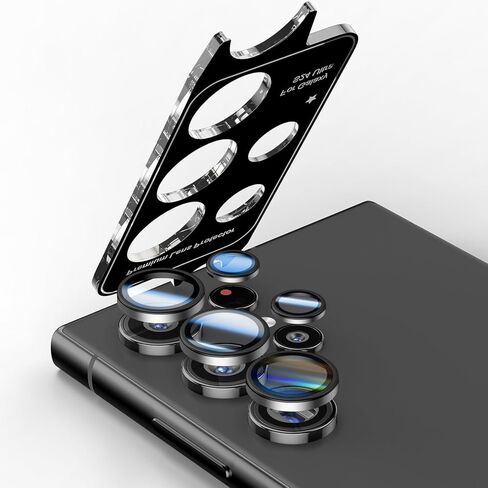 Camera Lens Protector for Samsung S24 Ultra Alloy Ring Camera Cover Lens Shield [Tempered Glass] [Case Friendly] [Premuim Metal] Purple one set in Kuwait