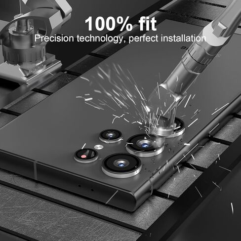 Camera Lens Protector for Samsung S24 Ultra Alloy Ring Camera Cover Lens Shield [Tempered Glass] [Case Friendly] [Premuim Metal] Purple one set in Kuwait