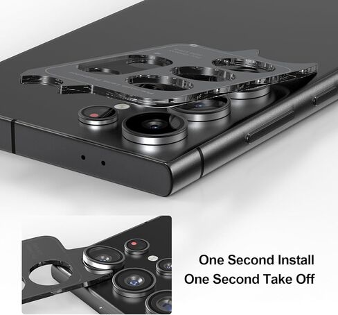 Camera Lens Protector for Samsung S24 Ultra Alloy Ring Camera Cover Lens Shield [Tempered Glass] [Case Friendly] [Premuim Metal] Purple one set in Kuwait