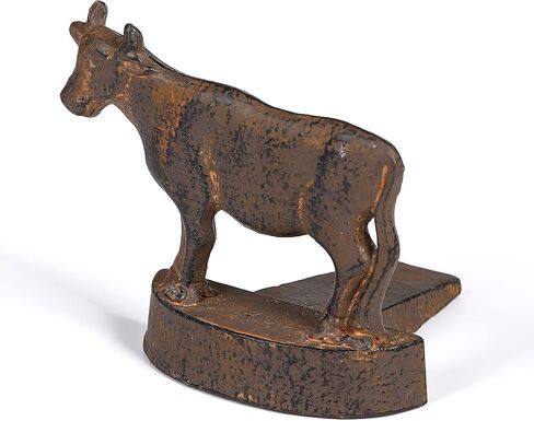 سدادة باب البقرة المصنوعة من الحديد الزهر، قطعتان من سدادة باب المزرعة الريفية، باللون البني in Kuwait