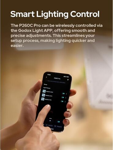 لوحة إضاءة LED ثنائية اللون من Godox P260C PRO مع بطاريتين NP-750 - أبيض in Saudi Arabia