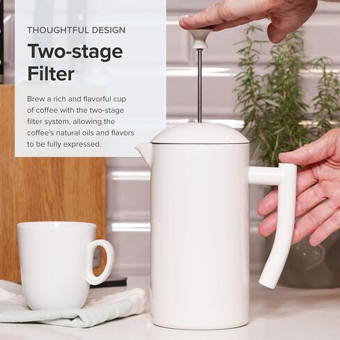 ماكينة صنع القهوة بالضغط الفرنسي من الفولاذ المقاوم للصدأ بجدار مزدوج، ديلي بين جرين، 34 أونصة سائلة. in Kuwait