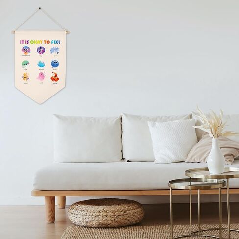 Calming Corner - Classroom Decor School Counseling Office Must Haves Wall Hanging Canvas Banner Boho Wall Decor Therapy Office Mental Health Wall Art School Counselor Gifts in Kuwait