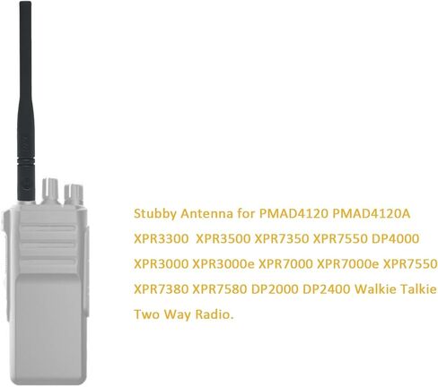 PMAD4120 PMAD4120A UHF 403-527MHz Stubby Antenna for XPR3300 XPR3500 XPR7350 XPR7550 DP4000 XPR3000 XPR3000e XPR7550 XPR7380 XPR75800 Walkie Talkie Two Way Radio 4Pack in Kuwait