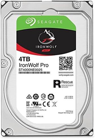 Seagate 4TB IronWolf Pro 7200RPM SATA 6Gb/s 128MB Cache 3.5 بوصة NAS القرص الصلب (ST4000NE0025) (متجدد) in Saudi Arabia