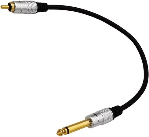 6.35mm to RCA, RCA to 1/4 Mono TS Cable, Gold Plated 6.35mm Mono Female to RCA Male Audio Interconnect Cable 5.6Feet/1.8M. in Kuwait