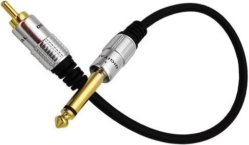 6.35mm to RCA, RCA to 1/4 Mono TS Cable, Gold Plated 6.35mm Mono Female to RCA Male Audio Interconnect Cable 5.6Feet/1.8M. in Kuwait