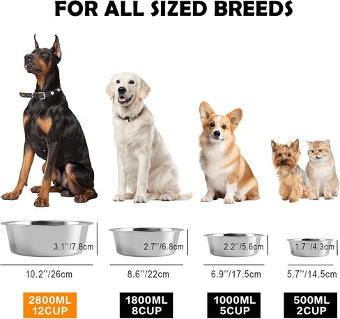 Raised Dog Bowl Stand for Medium & Large Dogs, Pet Food and Water Bowl, Tall Dog Food Bowl Stand,Adjustable Wide 7-10.7" Heights 9.8-13.4", Strong Elevated Dog Bowl Holder in Saudi Arabia