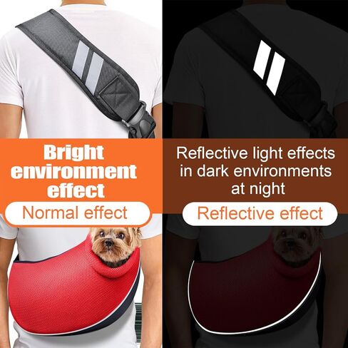 Tomkas Dog Sling Carrier for Small Dogs Puppy Carrier for Small Dogs (Red Mesh, S -Up to 5 lbs) in Kuwait