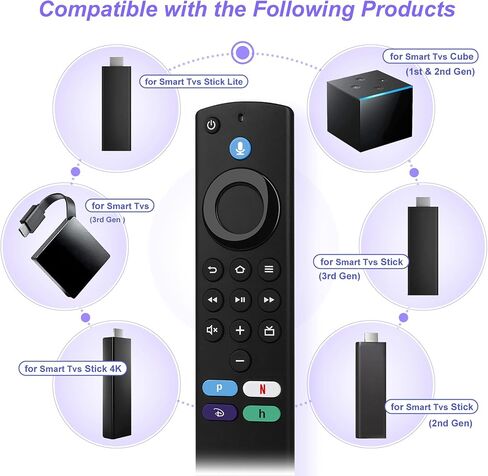Replacement L5B83G (3rd GEN) Voice Remote Control Fire AMZ Smart Tvs fit for Smart TVs Lite, Cube (1st Gen and Later), Smart TVs Stick (2n Gen, 3rd Gen, Lite 4K) in Saudi Arabia