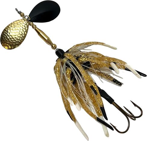 Delong Lures - The Berserker, Bucktail Fishing Lures - Bucktail Jig with Inline Spinner, Musky & Pike Baits Spinnerbaits, Tackle for Freshwater and Saltwater Fishing, Made in USA in Kuwait