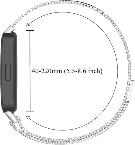 Amzpas Metal Bands for Samsung Galaxy Fit 3 Band, Stainless Steel Mesh Band Compatible with Samsung Galaxy Fit 3 for Women Men in Saudi Arabia