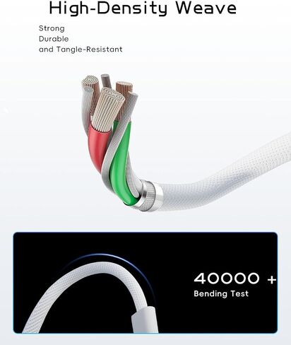كابل USB-C إلى مغناطيسي 3 بقدرة 140 واط (2 متر/6.6 قدم)، كابل شحن سريع USB C متوافق مع MacBook Air (15 بوصة/13 بوصة M3 2024، M2 2023/2022)، MacBook Pro (16 بوصة/14 بوصة) M2 Pro & Max 2023، M1 Pro & Max 2021) (أسود) in Saudi Arabia