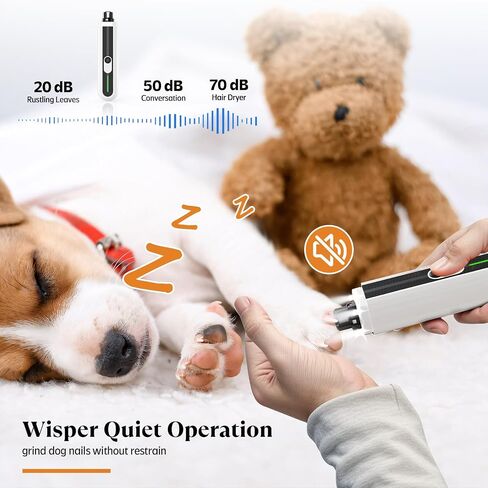 YABIFE 4-Lights Dog Nail Grinder, Easy Quick Locate Dog Nail Trimmers, for Puppy Paw Toenails or Pets from Small, Medium to Large, with Travel Lock, Whisper Quiet, Heavy Duty 3 Speeds in Saudi Arabia