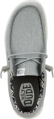 Hey Dude Wally Stretch Canvas North Atlantic Size 8, Men’s Shoes, Men's Slip-on Loafers, Comfortable & Light-Weight in Saudi Arabia