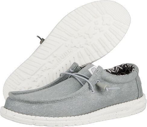 Hey Dude Wally Stretch Canvas North Atlantic Size 8, Men’s Shoes, Men's Slip-on Loafers, Comfortable & Light-Weight in Saudi Arabia