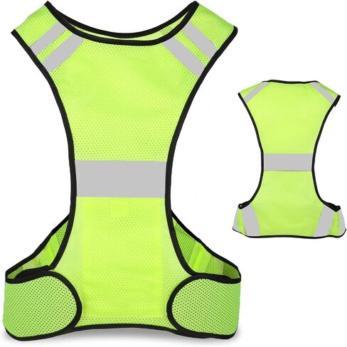 Reflective Vesthigh Visibility Running Gear with Large Pocket Lightweight Safety Running Gear for Biking Walking Women Men Running in Saudi Arabia