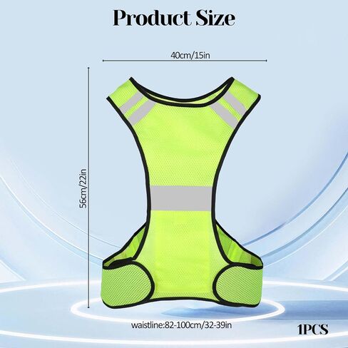Reflective Vesthigh Visibility Running Gear with Large Pocket Lightweight Safety Running Gear for Biking Walking Women Men Running in Saudi Arabia