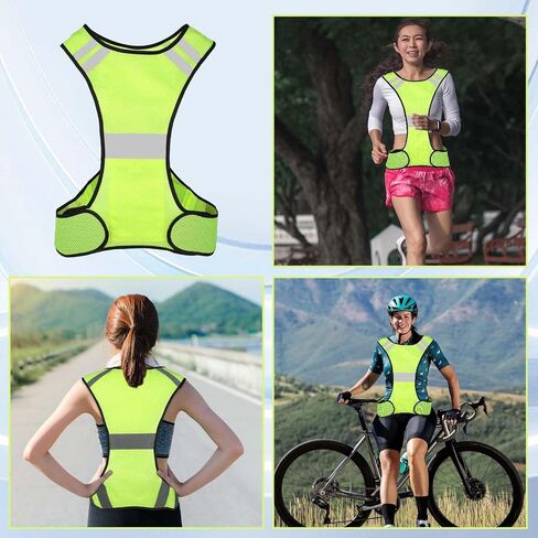 Reflective Vesthigh Visibility Running Gear with Large Pocket Lightweight Safety Running Gear for Biking Walking Women Men Running in Saudi Arabia