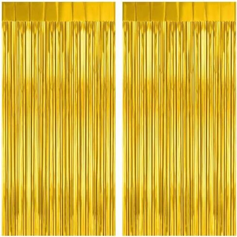 PIGETALE, 2 Pack 3.2x8.2 Feet Black and Red Foil Fringe Curtains Party Decorations, Tinsel Curtain Backdrop Streamers for Birthday Graduation Fiesta Stranger Theme Halloween Christmas Party Supplies in Saudi Arabia