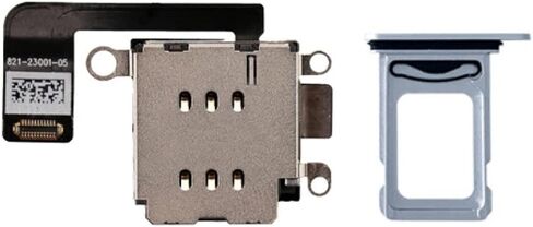 YESUN Dual SIM Card Reader Holder Flex Cable with SIM Card Tray Slot Adapter Replacement for iPhone 14/14 Plus (Blue) in Saudi Arabia