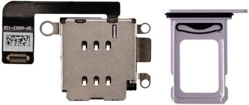 YESUN Dual SIM Card Reader Holder Flex Cable with SIM Card Tray Slot Adapter Replacement for iPhone 14/14 Plus (Blue) in Saudi Arabia