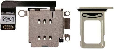 YESUN Dual SIM Card Reader Holder Flex Cable with SIM Card Tray Slot Adapter Replacement for iPhone 14/14 Plus (Blue) in Saudi Arabia