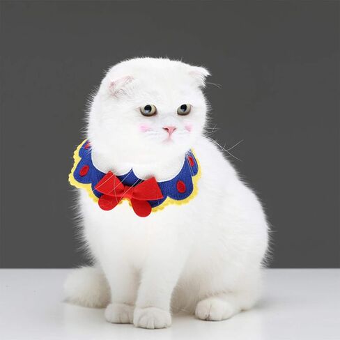 Cat & Dog Bib Lace Scarf Bandana Necklace, Scarfs Accessories for Dogs and Cats (Snow White, M) in Saudi Arabia