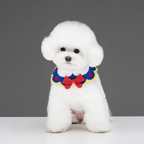 Cat & Dog Bib Lace Scarf Bandana Necklace, Scarfs Accessories for Dogs and Cats (Snow White, M) in Saudi Arabia