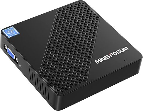 كمبيوتر صغير MINISFORUM N40 UHD 4K@60 هرتز Celeron N4020(يصل إلى 2.8 جيجا هرتز) كمبيوتر صغير بدون مروحة، DDR4 4GB+64GB eMMC، DIY SSD، واي فاي ثنائي النطاق، HDMI&VGA كمبيوتر صغير مكتبي (متجدد)، أسود in Kuwait