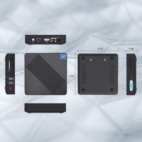 كمبيوتر صغير MINISFORUM N40 UHD 4K@60 هرتز Celeron N4020(يصل إلى 2.8 جيجا هرتز) كمبيوتر صغير بدون مروحة، DDR4 4GB+64GB eMMC، DIY SSD، واي فاي ثنائي النطاق، HDMI&VGA كمبيوتر صغير مكتبي (متجدد)، أسود in Kuwait