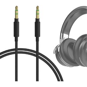 Geekria Audio Cable Compatible with COWIN E8 SE7 E7PRO E7, Anker Soundcore Space One, Space Q45, Life Q30 Headphones Cable, 1/8" (3.5mm) to 3.5mm Braided Nylon Replacement Stereo Cord (4 ft/1.2 m)