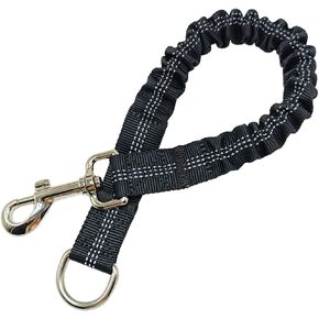 Short Dog Leash Extender, 18 in Bungee Shock Absorbing, Nylon Multifunctional Dog Leash for Medium Large Dogs Walking Training Running (Green)