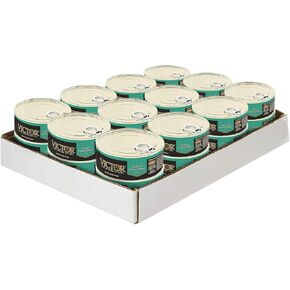 Victor Super Premium Cat Food – Turkey and Salmon Dinner Pâté – Canned Wet Food for Indoor and Outdoor Cats and Kittens - All Breed Sizes and All Life Stages, 24 x 5.5 oz Cans