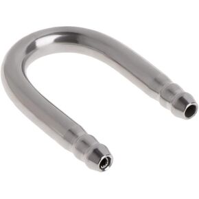 Silver Aquarium Airline Tubing Stainless Steel Connectors U Shape Fish for Tank Air Tube Metal Pipe for 4mm I.D. Air Line Hose Aquarium Pumps and Filters