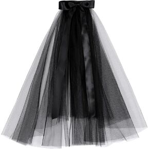 Ayliss Women Mesh Veils Bridal Birdcage Veil Short Wedding Face Veil with Clip Tulle Gothic Bride Halloween Costume Veil