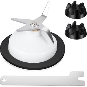 9704230 Blender Coupler with Spanner Kit Blender Blade 4 Leaf With Rubber Gasket Seal for kitchenaid blender replacement parts, Part Number WP9704230 Compatible with KitchenAid KSB5 KSB3, Pack of 4