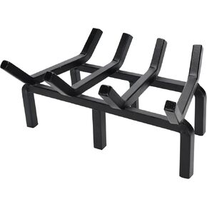 TwentyNext Fireplace Grate 17 Inch Fire Grate for Fire Pit Heavy Duty Solid Steel Wood Log Rack Stove Firewood Holder for