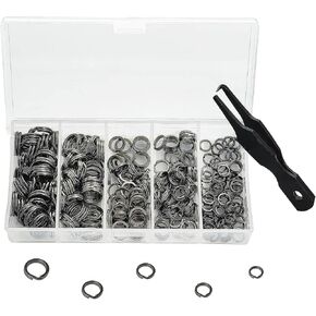 Fishing Split Rings Kit: 250pcs Heavy Duty Steel Fishing Lure Making Ring Fishing Hook Connector Tackle