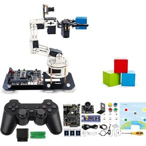 Yahboom Robot Arm ROS Virtual Machine as Controller Programmable AI Visual Recognition 6DOF Mechanical Arm Research Robot DOFBOT-SE NO Required Raspberry Pi Jetson Nano High Cost Performance