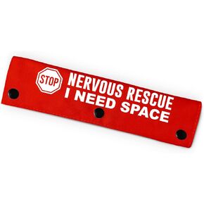 Nervous Rescue Pet Leash for Dogs, Funny Dog Leash Wrap for Pet Dog Lovers Owners Gift (Red)