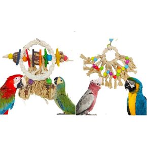 2 Type Bird Toys Bird Shredding Toy Bird Foraging Toys Bird Chew Toys Parrot Shredding Toy Parrot Foraging Toys Parrot Chew Toys Bird Cage Accessories for Macaws AfricanGrey Cockatoos Sun Conure