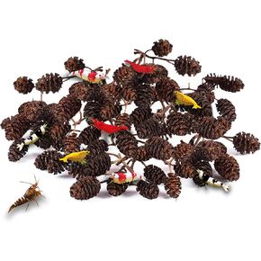 JOR Shrimp Alder Cones, Unique Aquarium Decor Benefits Shrimp and Tropical Fish, Maintains Optimal pH, Softens Water, Value Pack of 30 Cones