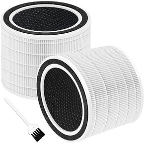 Core 200S Replacement Filter Compatible with LEVOIT Core 200S Smart WiFi Air Purifier, 3-in-1 H13 True HEPA Filter Replacement and High-Efficiency Activated Carbon, Part # Core 200S-RF, 2 Pack